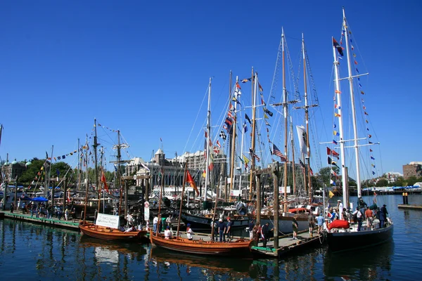 Old Fashioned Ship - Harbour, Victoria, BC, Canada — стоковое фото