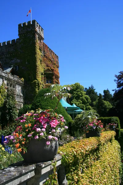 Jardins em Hatley Castle, Victoria, BC, Canadá — Fotografia de Stock