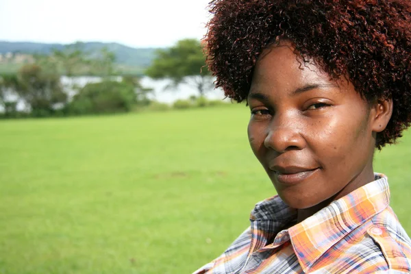 African Woman Outdoors — Stock Photo, Image