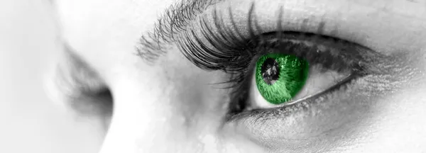 Πράσινο μάτι - όμορφη, θηλυκό Royalty Free Φωτογραφίες Αρχείου