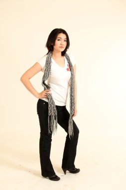 Güzel genç Asyalı kadın.