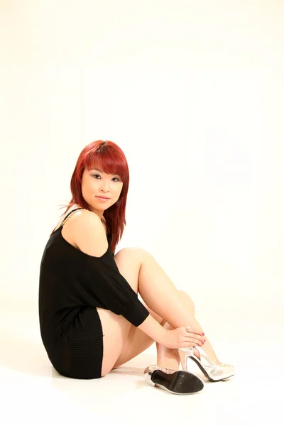 Lindo asiático chica 80s estilo —  Fotos de Stock