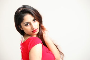 güzel genç Hintli Bayan