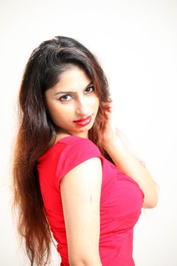 güzel genç Hintli Bayan