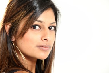 güzel genç Hintli Bayan