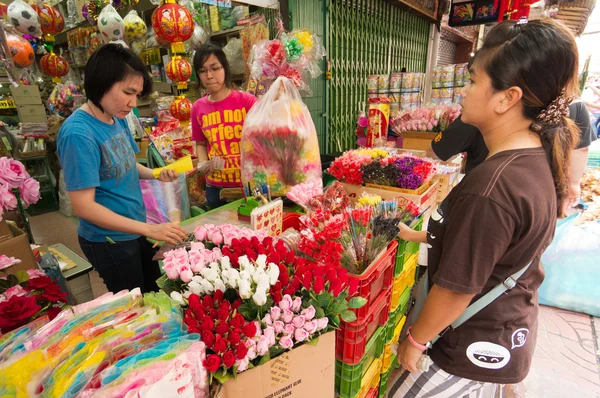 Straatverkoper in chinatown — Stockfoto