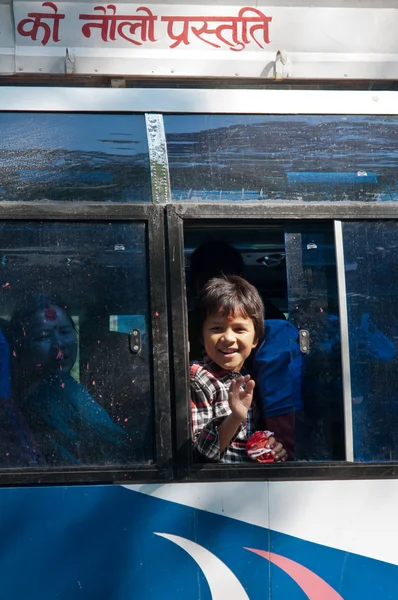 Viagem de autocarro, Nepal — Fotografia de Stock