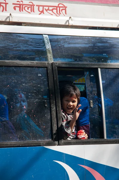 Otobüs seyahat, nepal — Stok fotoğraf