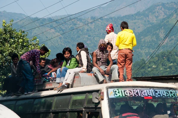 Bus reizen, nepal — Stockfoto