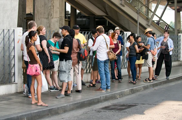 Grupa fotografów w Bangkoku — Zdjęcie stockowe