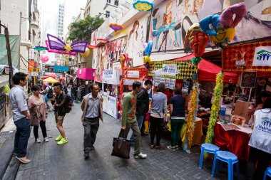 Hong kong - 26 Kasım 2013: meşgul lkf lan kwai fong Festivali