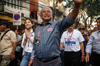 Bangkok - 9 Ocak 2014: suthep, anti hükümet lideri