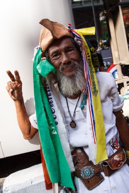 Bangkok - 13 Ocak 2014: protestocular hükümet ral karşı