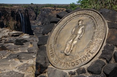 David Livingstone plak - Victoria Falls