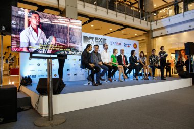 MTV çıkış basın toplantısında dünya plaza Bangkok