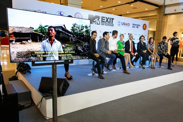 Mtv exit pressekonferenz im world plaza bangkok — Stockfoto