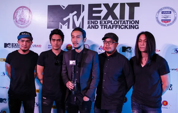 世界プラザ バンコクで mtv exit 記者会見 — ストック写真