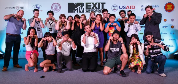 MTV exit tiskové konference v světě plaza bangkok — Stock fotografie