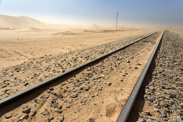 Woestijn railway, Namibië — Stockfoto