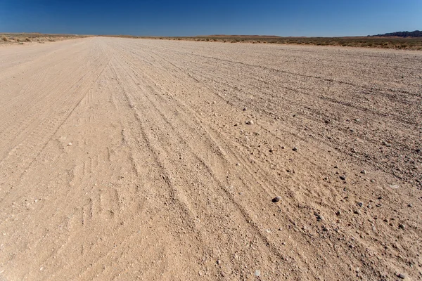 Wüstenstraße - sossusvlei, namibia — Stockfoto