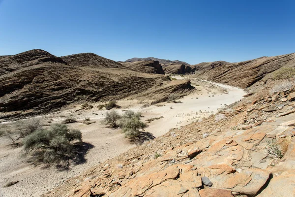 Río seco en Sossusvlei, Namibia — Foto de Stock