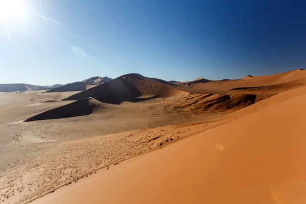 Zandduinen op sossusvlei, Namibië — Stockfoto