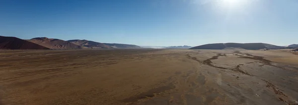 Písečné duny v sossusvlei, Namibie — Stock fotografie