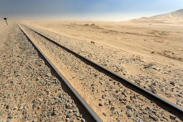 Çöl demiryolu, Namibya — Stok fotoğraf
