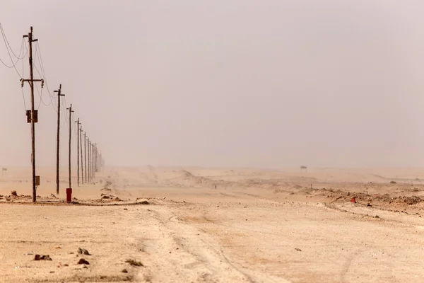 Pouštní silnice, Namibie — Stock fotografie