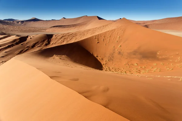 Sanddyner vid sossusvlei, namibia — Stockfoto