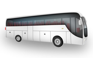 Beyaz arka plan üzerinde izole Koç araba grafik resmini
