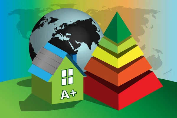 Illustrazione concettuale del consumo energetico nel mondo — Vettoriale Stock