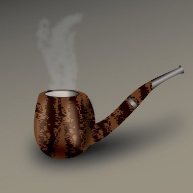 Graphic illustration of smoking pipe clipart