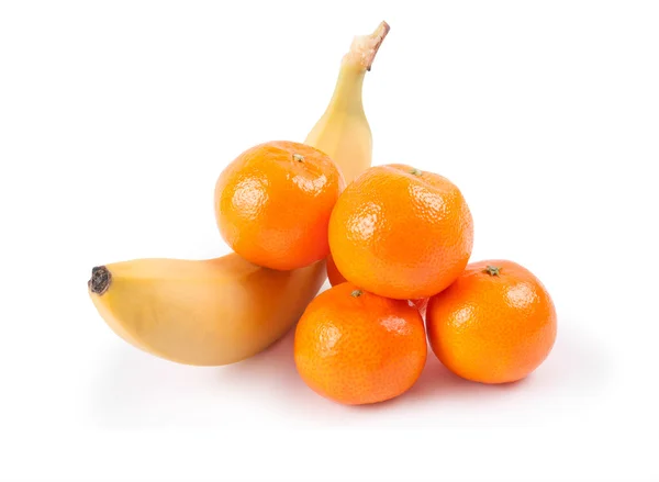 Massa bananer och mandariner — Stockfoto