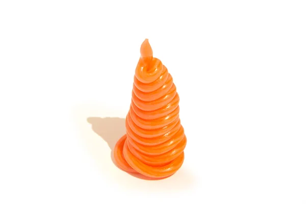 Orange plastic alloy in the form of a pyramid — Stock Photo, Image