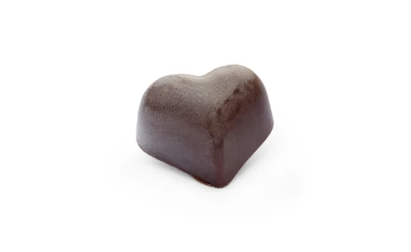 Chocolate candy in the  shape of heart — Stock Photo, Image