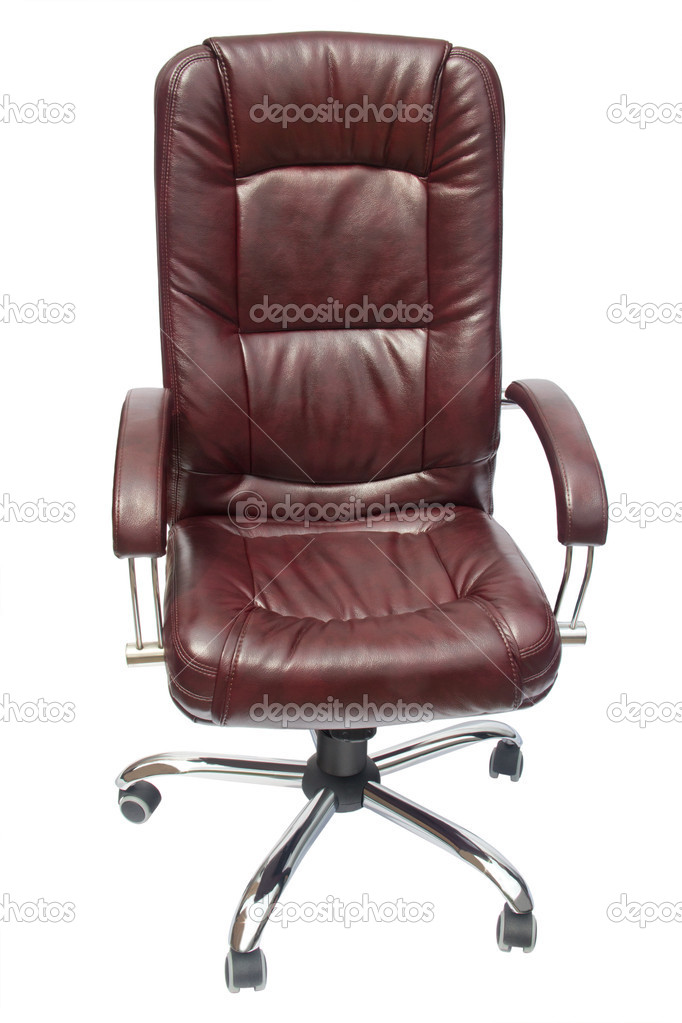 silla de oficina tapizado de cuero de color grana — Foto de stock ... silla de oficina tapizado de cuero de color grana — Foto de stock ...