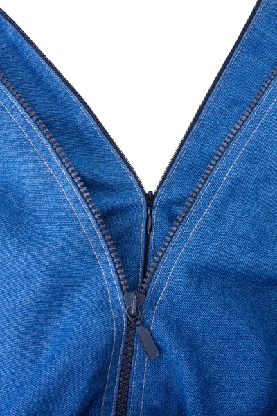 Two zippers on a jeans — Stock Photo, Image