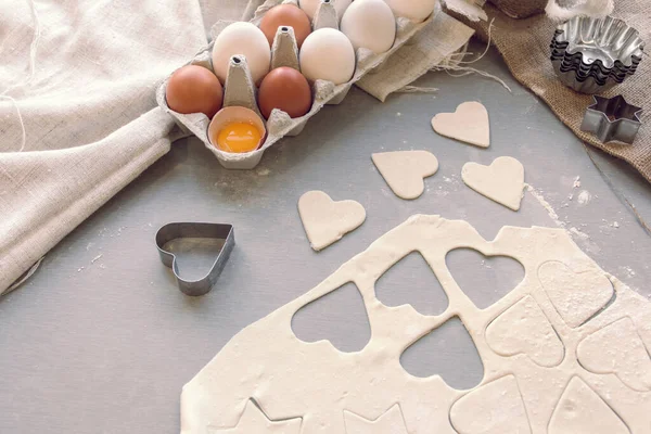 Corten Testo Forma Del Corazón Las Estrellas — Foto de Stock