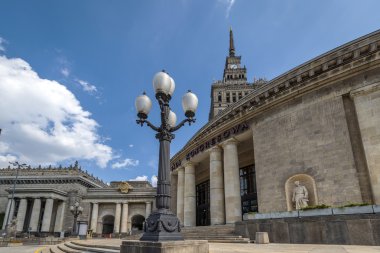 Palace of Culture and Science in Warsaw with Sala Kongresowa clipart