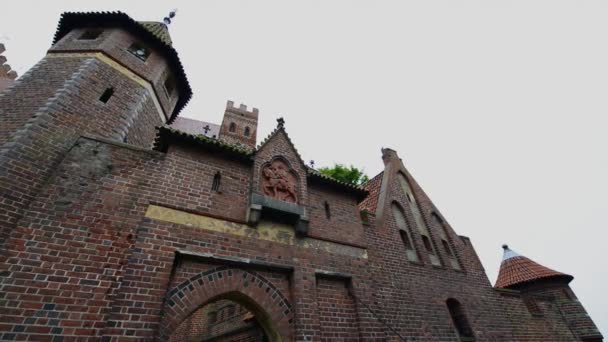 Malbork castle in Poland — Stock Video