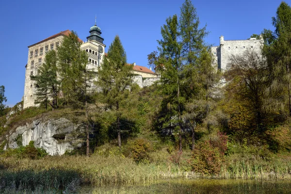 Middeleeuwse kastelen gebouwd op ontoegankelijk rotsen in Polen — Stockfoto