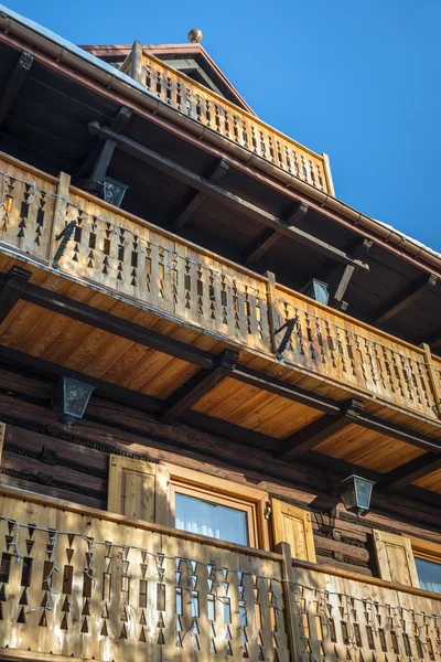 Edificio de casa de madera exterior — Foto de Stock