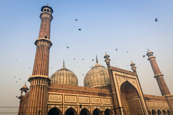 Jama masjid mešita ve starém Dillí, Indie — Stock fotografie