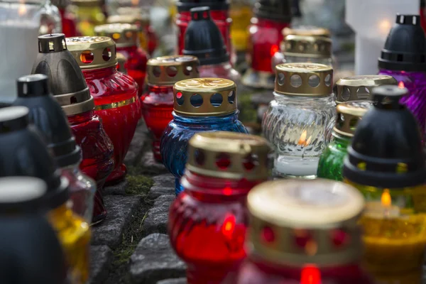 Luzes graves no Dia de Todos os Santos — Fotografia de Stock