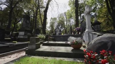 bir tarihi Varşova mezarlığı, powazki Varşova