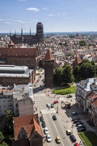Panoráma města Gdaňsk v tricy — Stock fotografie
