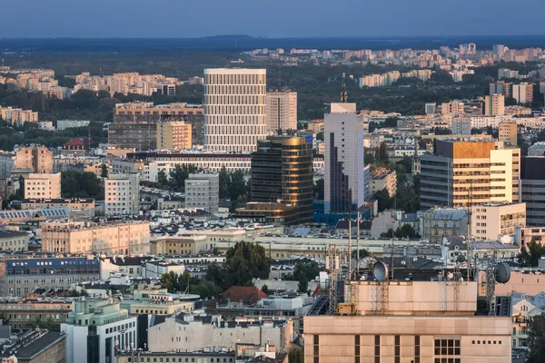 Panorama della città di Varsavia, Polonia — Foto Stock