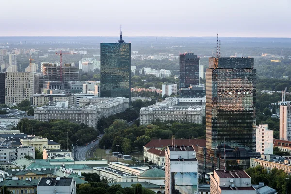 Panorama miasta Warszawa, Polska — Zdjęcie stockowe