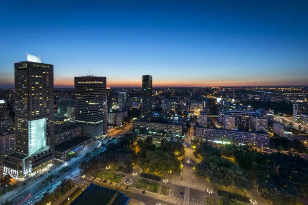 Panoráma a város Varsó, Lengyelország — Stock Fotó